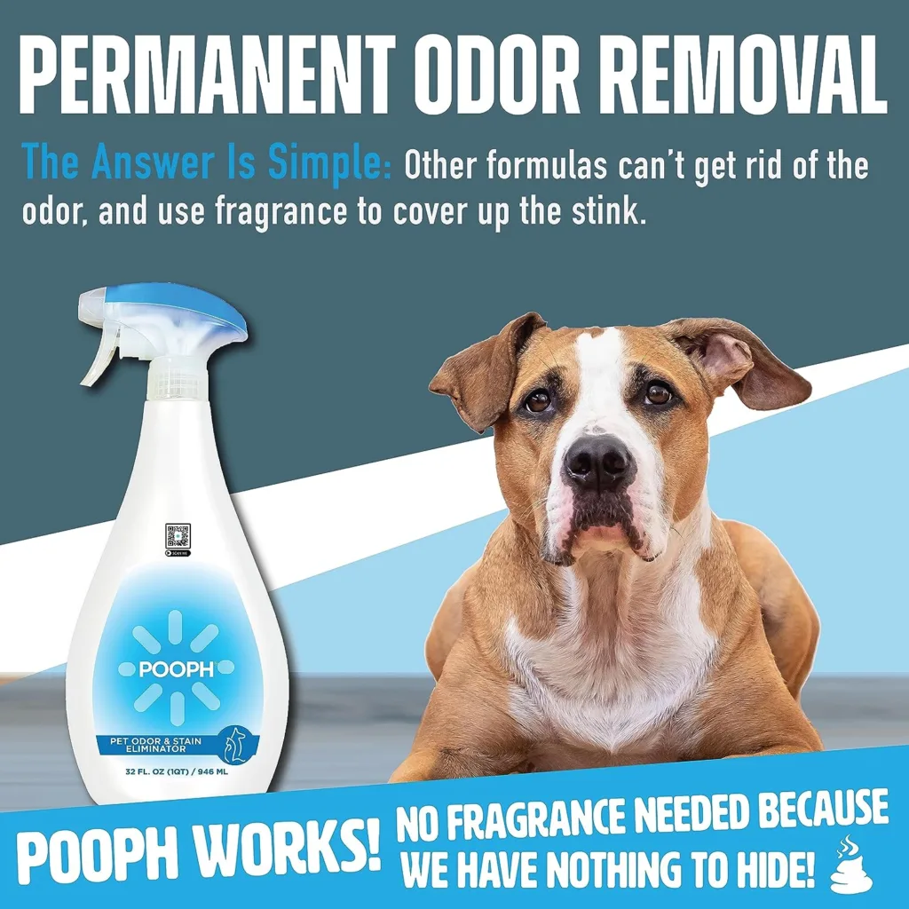 Pooph Pet Odor Eliminator, 32oz Spray - Dismantles Odors on a Molecular Basis, Dogs, Cats, Freshener, Eliminator, Urine, Poop, Pee, Deodorizer, Natures, Puppy, Fresh, Clean, Furniture, Potty, Safe